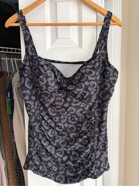 Merona Leopard Swim Top XL